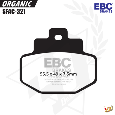 ผ้าเบรค EBC SFAC321 สำหรับ VESPA GTS300 (R)