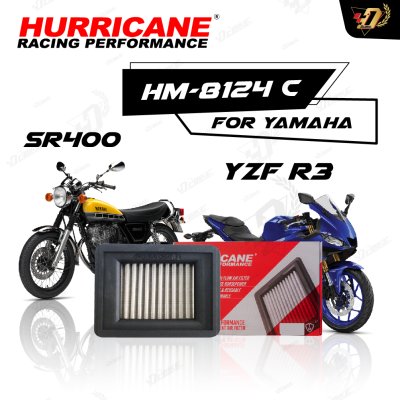 กรองอากาศ HURRICANE HM-8124-C สำหรับ YZFR3/SR400