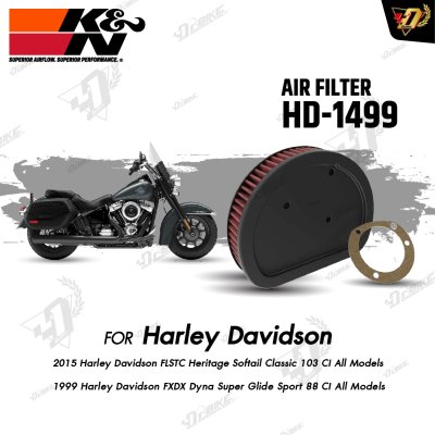 Air Filter K&N HD-1499 For HD FXDX DYNA SUPER GLIDE