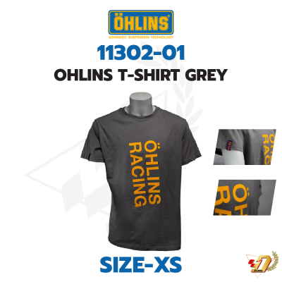 เสื้อ T-SHIRT GRAY OHLINS SIZE-XS 11302-01