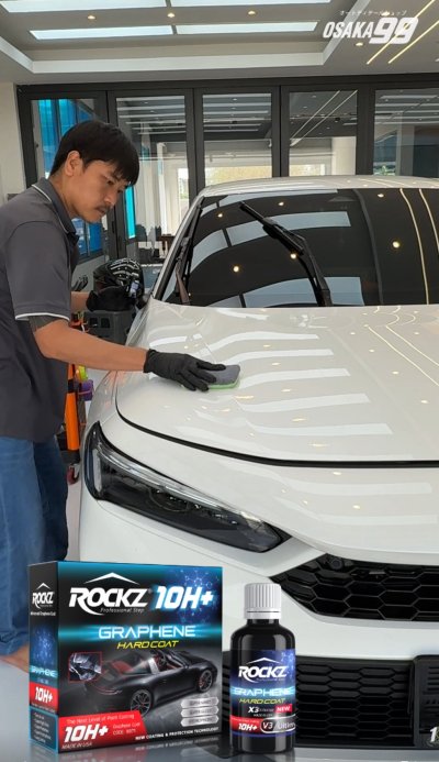 เคลือบแก้ว Honda Civic น้ำยาเคลือบแก้ว ROCKZ 10H+