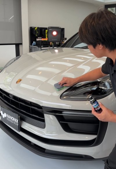 เคลือบแก้ว Porsche น้ำยาเคลือบแก้ว ROCKZ 10H+