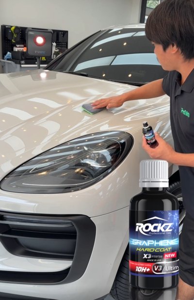 เคลือบแก้ว Porsche น้ำยาเคลือบแก้ว ROCKZ 10H+