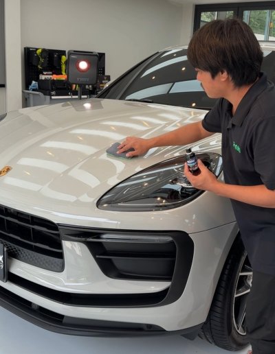 เคลือบแก้ว Porsche น้ำยาเคลือบแก้ว ROCKZ 10H+