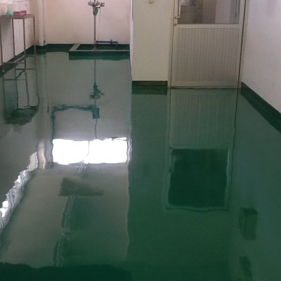 บริษัท โอ เอ โน (ประเทศไทย) จำกัด นิคมฯบางปู จ.สมุทรปราการ พื้น EPOXY SELF-LEVELING หนา 3 มม. พื้นที่ 2500 ตรม.