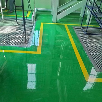 บริษัท อินเตอร์เชน ทาวเวอร์ จำกัด พื้น EPOXY SELF-LEVELING หนา 2 มม.    พื้น 2400 ตรม.