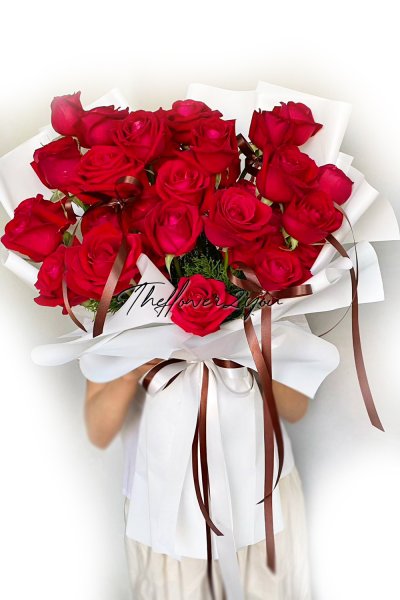 ช่อกุหลาบแดง 35 ดอก