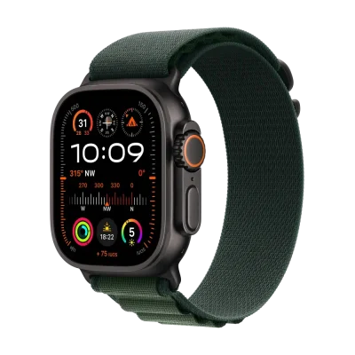 AP016 Apple Watch Ultra 2 GPS + Cellular 49mm Natural Titanium Case with Tan Alpine Loop - Small (2024)