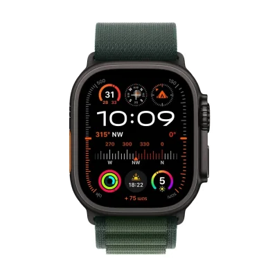 AP016 Apple Watch Ultra 2 GPS + Cellular 49mm Natural Titanium Case with Tan Alpine Loop - Small (2024)
