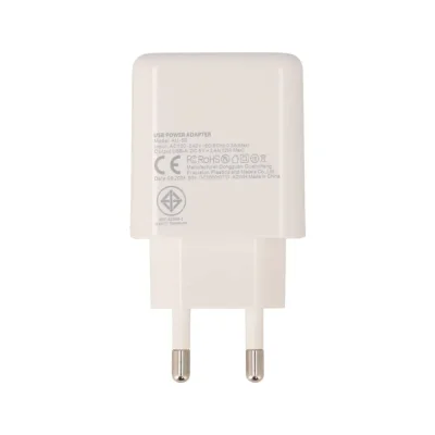 PA014 อะแดปเตอร์พร้อมสายชาร์จ QPLUS Wall USB Charger 2 USB-A (2.4A) + 3-in-1 USB-A to USB-C/Micro/Lightning Cable 1M. White (TISI)