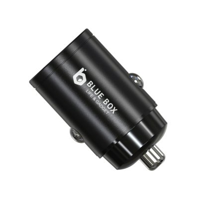 PA003 ที่ชาร์จแบตในรถ Blue Box 1 USB-A / 1 USB-C 30W Black (BB-CC01)