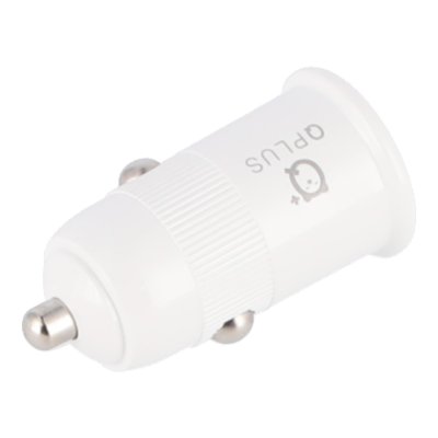 PA001 ที่ชาร์จแบตในรถ QPLUS 2 USB-A (3.1A) White
