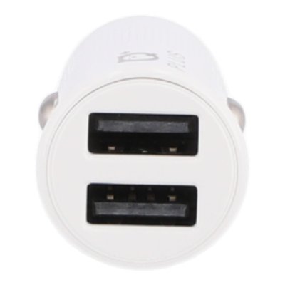 PA001 ที่ชาร์จแบตในรถ QPLUS 2 USB-A (3.1A) White