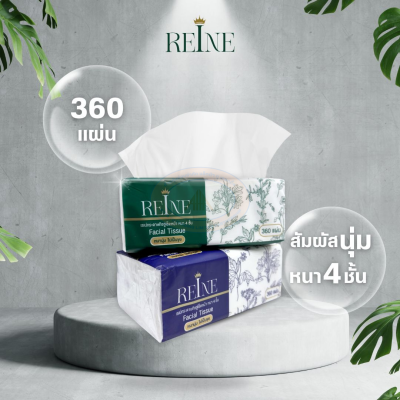 กระดาษทิชชู่เช็คหน้า หนา 4 ชั้น 360 แผ่น กระดาษทิชชู่เรเน่ Reine