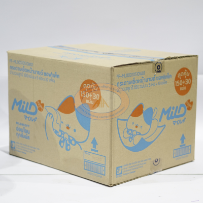 กระดาษเช็ดหน้ามายด์ ซอฟแพ็ค150+30แผ่น( 1x5x10)