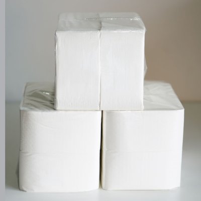 กระดาษเช็ดปาก Napkins 33x33 ซม. 1 ชั้น พับ 8 สีขาว (1x8ห่อx500แผ่น) รวม 4,000 แผ่น