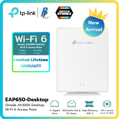 TP-Link Omada EAP650-Desktop AX3000 Wi-Fi 6 Wireless Access Point