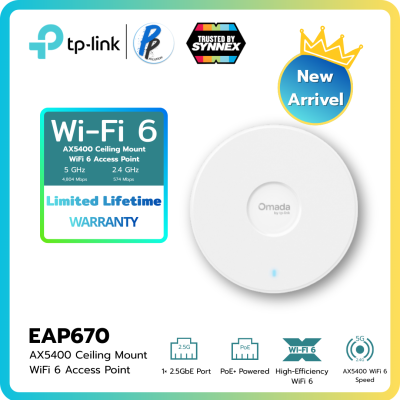 TP-Link Omada EAP670 AX5400 Wi-Fi 6 Access Point