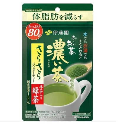 ITOEN ชาเขียวผงเข้มข้น อิโตเอน ชาเขียวญี่ปุ่น Itoen Instant Green Tea with Matcha 80 กรัม