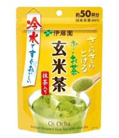 ITOEN ชาเขียวชาข้าวคั่วผง 40 กรัม ชาเขียวญี่ปุ่น Itoen Instant Genmaicha