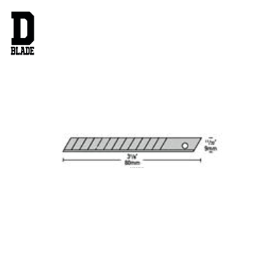 ใบมีดคัตเตอร์แบบหักได้  SNB110 9mm snap-offs B122 021 D01 (100 ใบ/เเพ็ค)