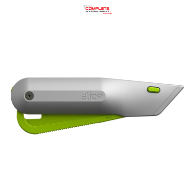 SLICE 10493 – Auto-Retractable Metal-Handle Squeeze Grip Safety Knife ใบมีดปลอดภัยต่อปลายนิ้ว (Finger Friendly Blade)