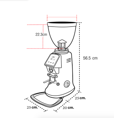 เครื่องบดกาแฟ ดิจิตอลทัชกรีน 350W. รุ่นเฟืองบด 64 mm.