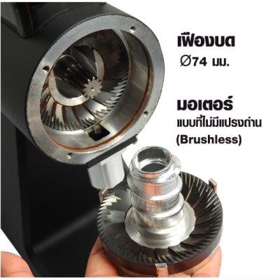 เครื่องบดเอเพรสโซ่ A6 เฟืองบด Ø74 mm