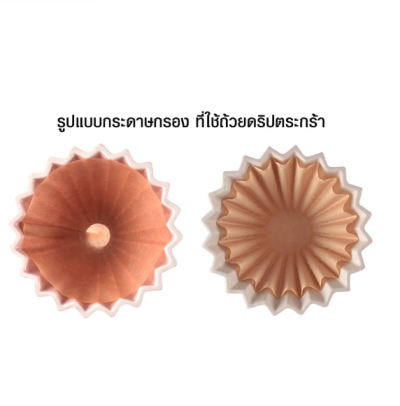 ถ้วยดริปเซรามิก พร้อมฐานไม้ สไตล์ญี่ปุ่น 1-2 คัพ