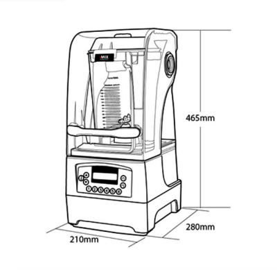 เครื่องปั่นไอมิกซ์ 1800W รุ่นฝาครอบกันเสียง +โถปั่น 1 ใบ