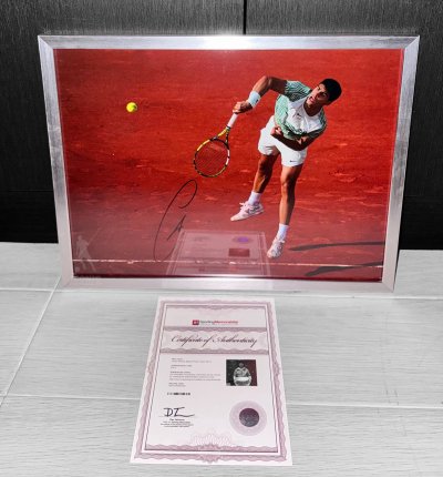 โปสเตอร์ Carlos Alcaraz Signed Photo "Super Serve"