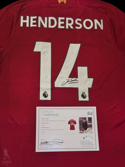 เสื้อ Liverpool 19/20 official Signed "Jordan Henderson"