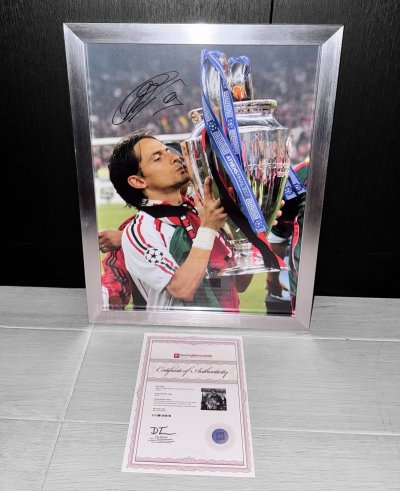 โปสเตอร์  Filippo Inzaghi UCL Winner เข้ากรอบ พร้อมลายเซ็นสด