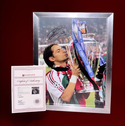 โปสเตอร์  Filippo Inzaghi UCL Winner เข้ากรอบ พร้อมลายเซ็นสด