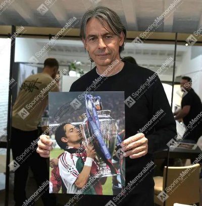 โปสเตอร์  Filippo Inzaghi UCL Winner เข้ากรอบ พร้อมลายเซ็นสด