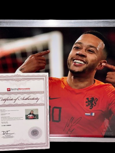 โปสเตอร์ Memphis Depay Signed "Netherland Celebration"
