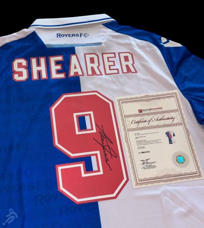 เสื้อ Blackburn Rovers Official พร้อมลายเซ็นสด Alan Shearer