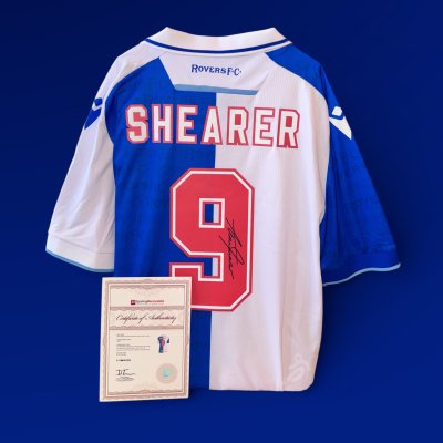 เสื้อ Blackburn Rovers Official พร้อมลายเซ็นสด Alan Shearer