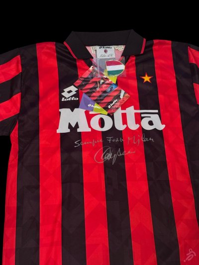 เสื้อ AC Milan Official Original Lotto 1993/1994 Signed "Franco Baresi"