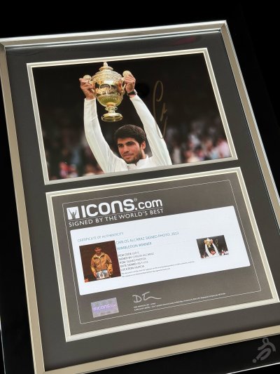โปสเตอร์ Carlos Alcaraz Signed Photo "Wimbledon"
