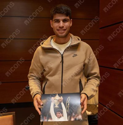 โปสเตอร์ Carlos Alcaraz Signed Photo "Wimbledon"