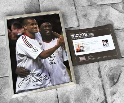 โปสเตอร์ Rivaldo UCL Winner เข้ากรอบ พร้อมลายเซ็นสด