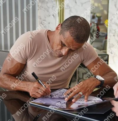 โปสเตอร์ Rivaldo UCL Winner เข้ากรอบ ใบเซอร์ พร้อมลายเซ็นสด