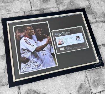 โปสเตอร์ Rivaldo UCL Winner เข้ากรอบ ใบเซอร์ พร้อมลายเซ็นสด