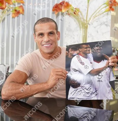 โปสเตอร์ Rivaldo UCL Winner เข้ากรอบ ใบเซอร์ พร้อมลายเซ็นสด