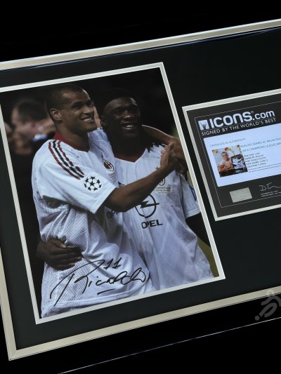 โปสเตอร์ Rivaldo UCL Winner เข้ากรอบ ใบเซอร์ พร้อมลายเซ็นสด