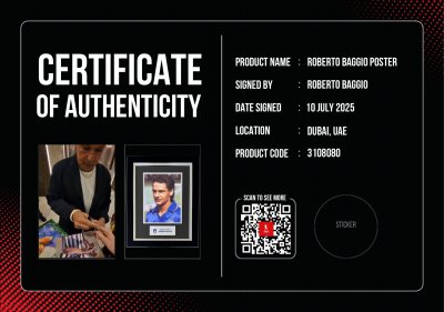 โปสเตอร์ Roberto Baggio "Roberto Baggio WC Icons"