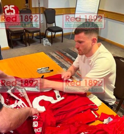เสื้อ Liverpool 19/20+25/26 พร้อม ลายเซ็นสด TAA+Robertson เข้ากรอบคู่
