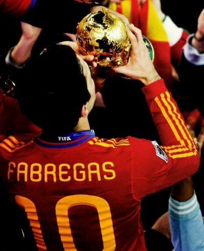 เหรียญรางวัลแชมป์ FIFA World Cup Medal 2010 Spain พร้อม ลายเซ็นสด Cesc Fàbregas