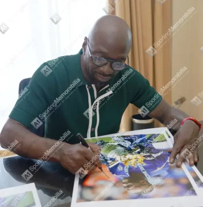 โปสเตอร์ Claude Makélélé Signed Chelsea Photo